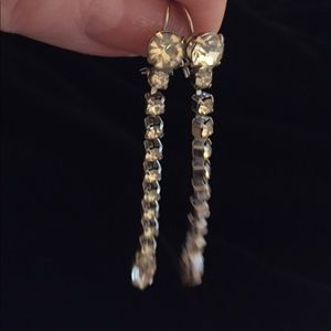 Pierced rhinestone earrings